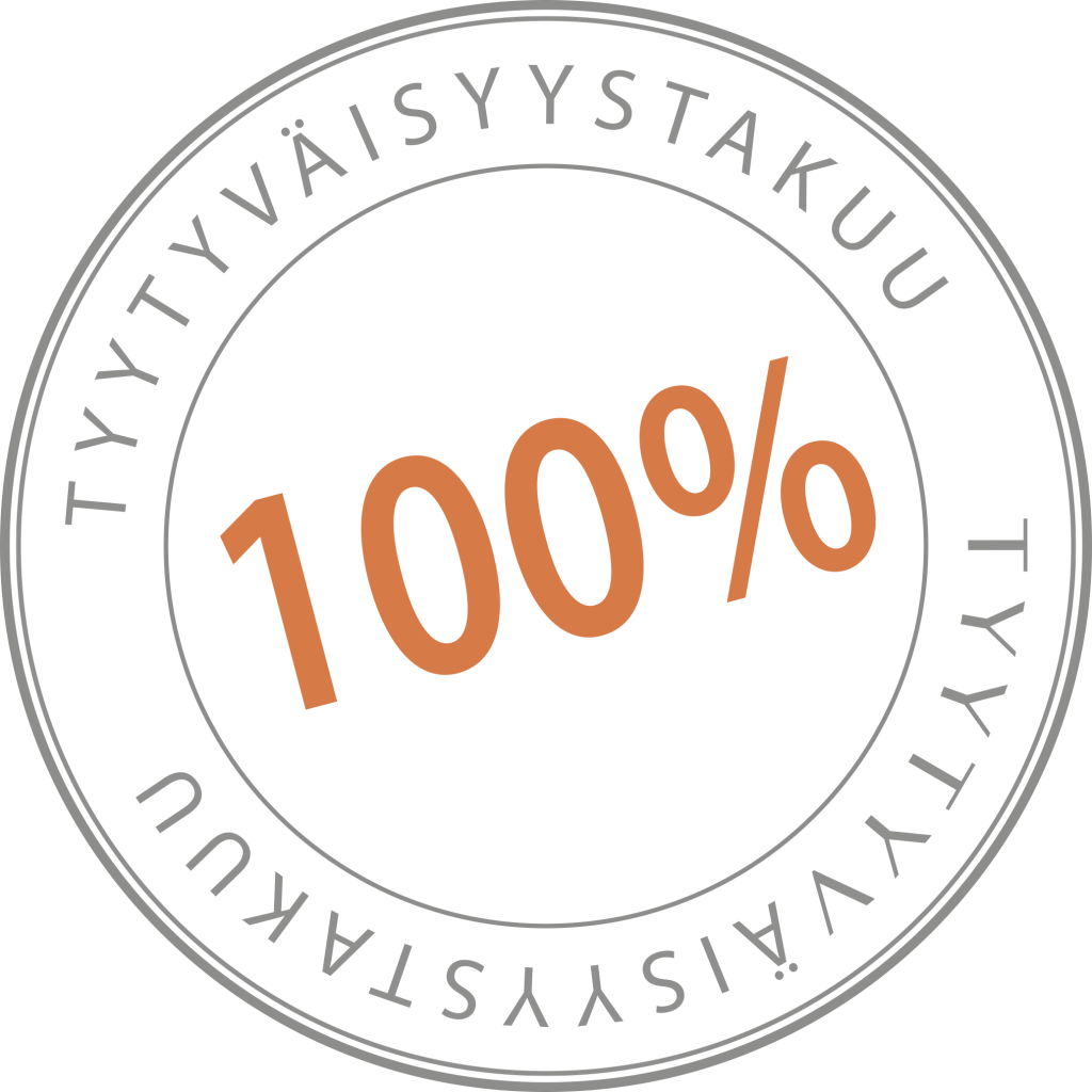 100% tyytyväisyystakuu